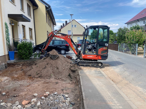 Abbruch von Gartenmauer 96196 Gemeinde-Wattendorf Firma Welz