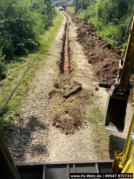 Drainage verlegen Bagger – Firma Welz