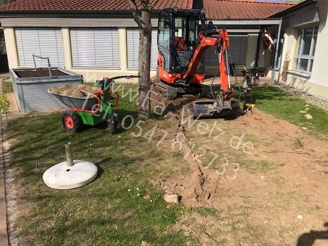 Minibagger Einsatz Bamberg – Firma Welz